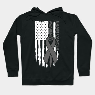 Brain Cancer Flag Brain Cancer Awareness Hoodie